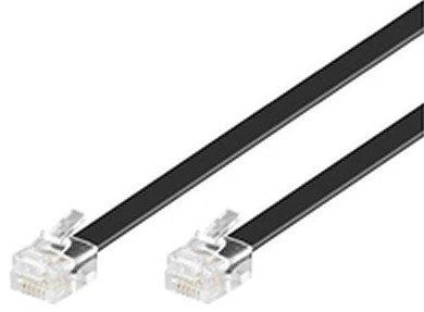„MicroConnect“ jungiamasis laidas RJ12 6C6P, juodas, 10m (MPK110B)