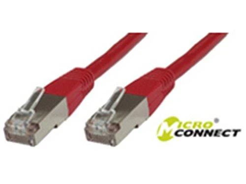 MicroConnect RJ-45/RJ-45 kat.6 0.5m Raudona (SSTP6005R)