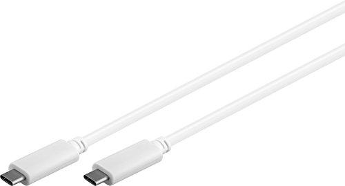 Kabelis USB MicroConnect USB-C - USB-C 1 m Baltas (USB3.1CC1W)