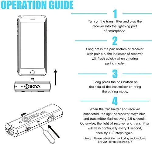 Boya Lavalier belaidis mikrofonas BY-WM4 Pro-K3, skirtas iOS
