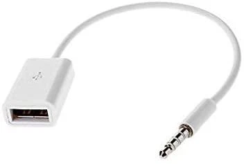 MicroConnect Kabelis USB MicroMobile USB-A - mini lizdas 3,5 mm Baltas (AUDUSBF)
