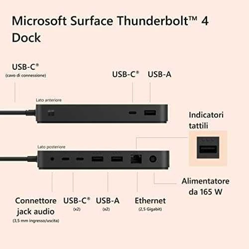 Microsoft Surface Tunderbolt 4 Dock SC IT/PL/PT/ES EMEA Juodas