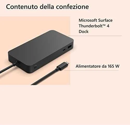 Microsoft Surface Tunderbolt 4 Dock SC IT/PL/PT/ES EMEA Juodas
