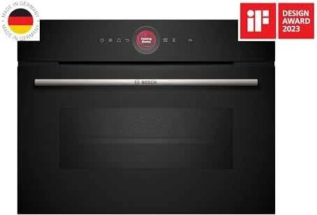 Bosch | Kompaktiška orkaitė su mikrobangų krosnelės funkcija | CMG7241B1 | Hidrolizė | Juodas