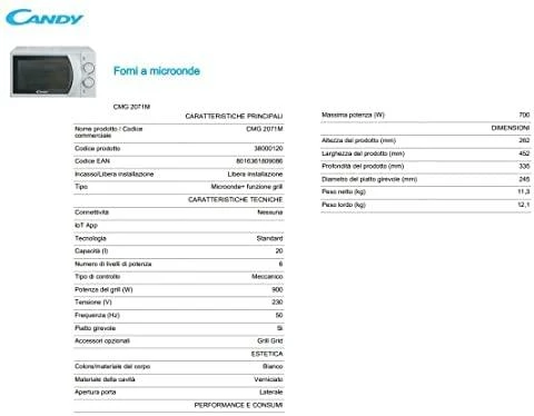 Mikrobangų krosnelė Candy CMG 2071M
