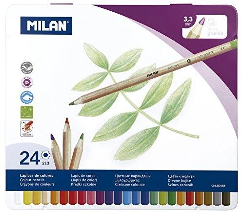 *Pieštukai 24sp 3.5mm met.dėž 80058 MILAN/6