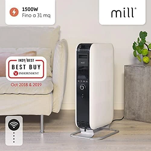 Tepalinis šildytuvas Mill Gentle Air OIL1500WIFI3 GEN3, 1500 W, iki 25 m², Baltas