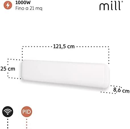 Šildytuvas Mill PA1000LWIFI3B, 1000 W, 12-16 m², baltas