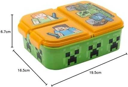Pietų dėžutė STOR Multi Box Minecraft, Oranžinės - žalios spalvos