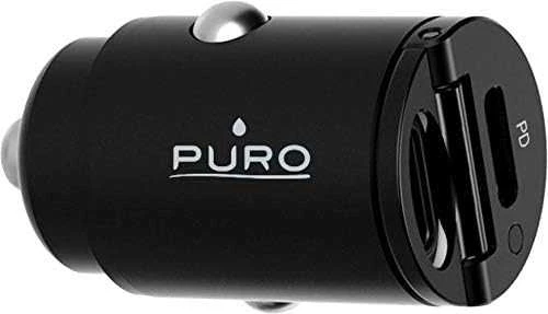 MINI automobilinis kroviklis PURO 2 X USB-C, PD, 30W, juodas / FCMCHUSBCC30WBLK