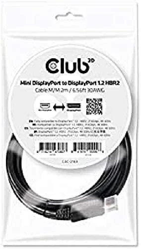 CLUB 3D CAC-2163 Mini DisplayPort į DisplayPort 1,2 M/M 2 m 4K60Hz