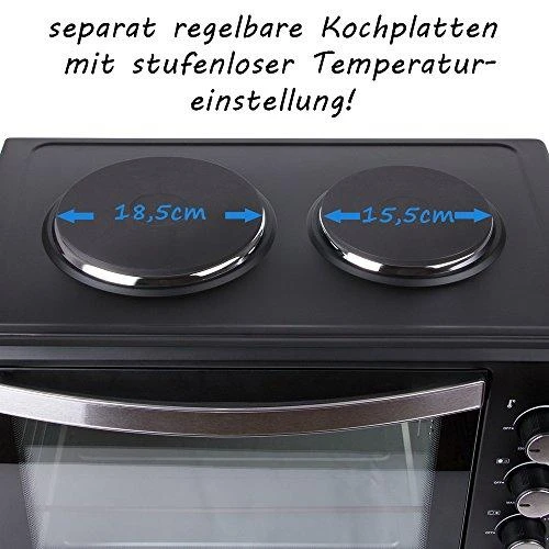 Elektrinė krosnelė First Austria Mini orkaitė su kaitvietėmis | 45L (FA-5045-4)