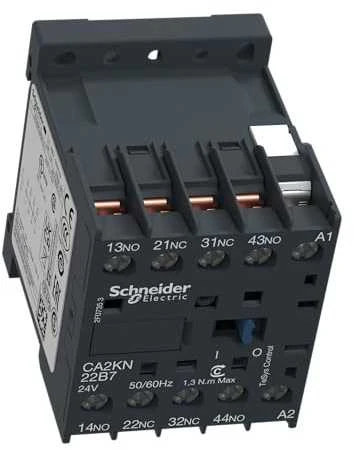 Schneider Electric „Schneider“ pagalbinis kontaktorius 10A 2NO 2R 24V AC (CA2KN22B7)