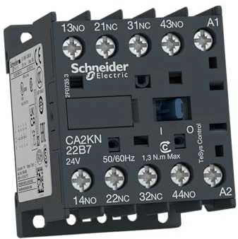 Schneider Electric „Schneider“ pagalbinis kontaktorius 10A 2NO 2R 24V AC (CA2KN22B7)