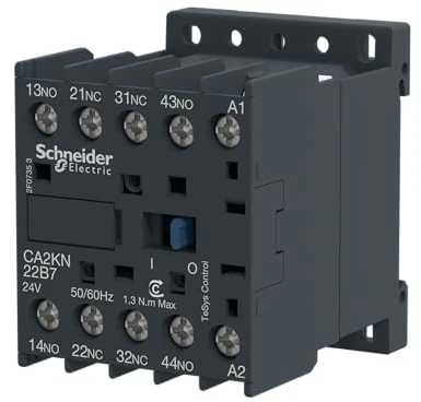 Schneider Electric „Schneider“ pagalbinis kontaktorius 10A 2NO 2R 24V AC (CA2KN22B7)
