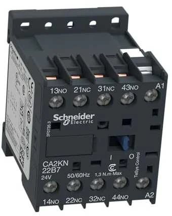 Schneider Electric „Schneider“ pagalbinis kontaktorius 10A 2NO 2R 24V AC (CA2KN22B7)