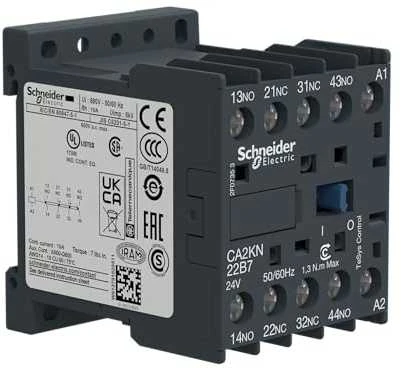 Schneider Electric „Schneider“ pagalbinis kontaktorius 10A 2NO 2R 24V AC (CA2KN22B7)