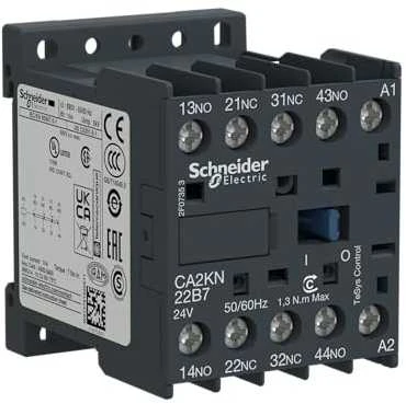 Schneider Electric „Schneider“ pagalbinis kontaktorius 10A 2NO 2R 24V AC (CA2KN22B7)