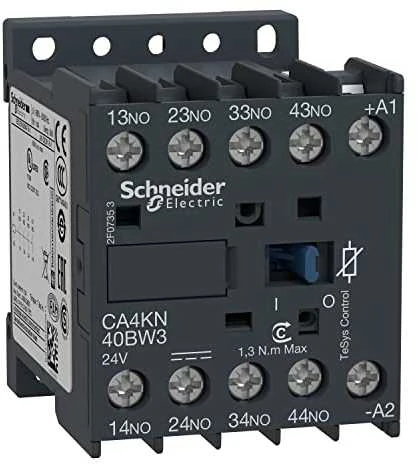 Schneider Electric „Schneider“ pagalbinis kontaktorius 6A 4NO 0R 24V DC (CA4KN40BW3)