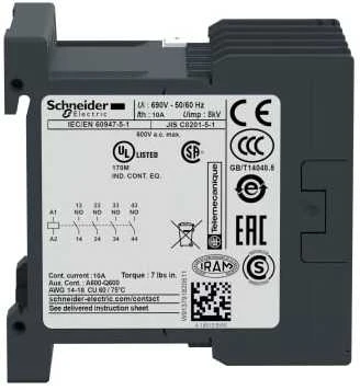 Schneider Electric „Schneider“ pagalbinis kontaktorius 6A 4NO 0R 24V DC (CA4KN40BW3)