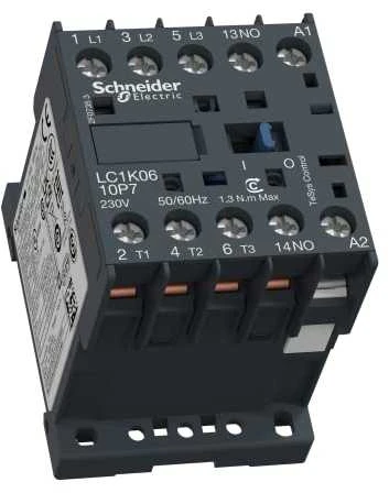 Schneider Electric Schneider maitinimo kontaktorius 3P 6A 24V AC 1NO 0R - LC1K0610B7