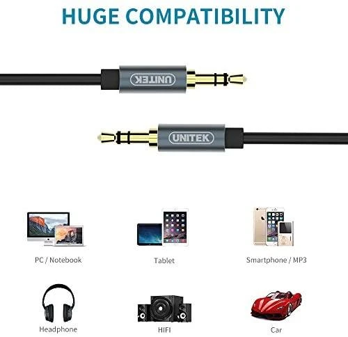 UNITEK Y-C922ABK Unitek Cable miniJack 3,5mm (M) - 3,5mm (M) TWIST Y-C922ABK