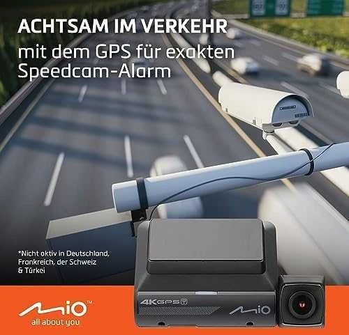 Vaizdo registratorius Mio MiVue 955W 4K, GPS, Wi-Fi
