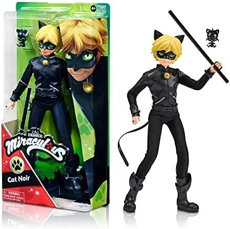 Bandai Lėlė Miraculous Juodas Kot Cat Noir + priedai