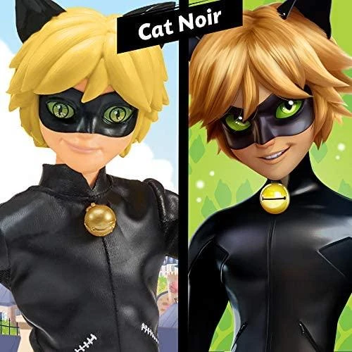 Bandai Lėlė Miraculous Juodas Kot Cat Noir + priedai