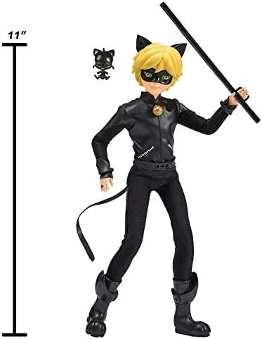 Bandai Lėlė Miraculous Juodas Kot Cat Noir + priedai