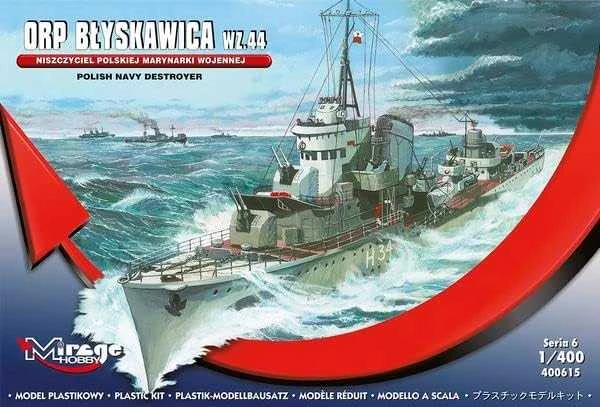 Mirage Plastikinis modelis ORP Błyskawica, 1944 m. rugsėjo mėn