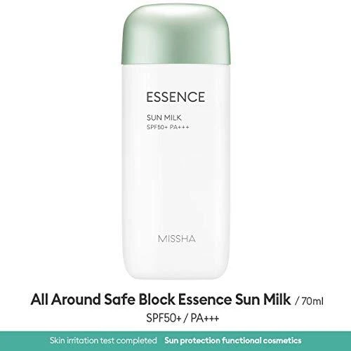 "Missha" apsauginis veido pienelis nuo saulės SPF 50 Sun (All Around Safe Block Essence Sun Milk) 70 ml