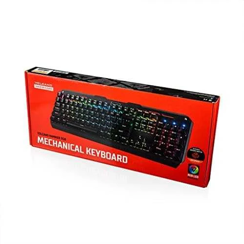 Klaviatūra Modecom Volcano Hammer Brown jungiklis (K-MC-HAMMER-U-BROWN-RGB-DE)