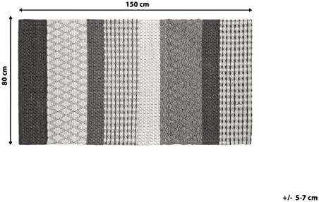 Beliani Kilimas AKKAYA pilkas 80 x 150 cm vilna