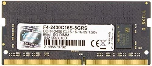 Nešiojamo kompiuterio atmintis G.Skill 8 GB, DDR4, 2400 MHz, nešiojamasis kompiuteris, registracijos Nr., ECC Nr.