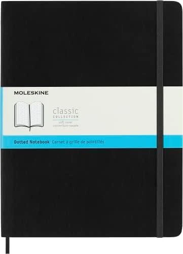 *Užrašų knygutė Moleskine 19x25cm, taškuotais lapais, minkštu viršeliu, juodos spalvos