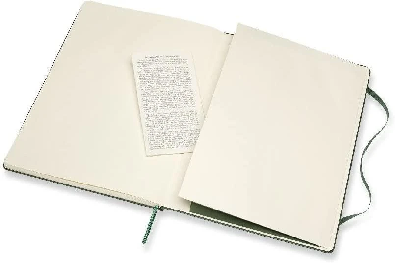 Moleskine Pastabos Classic XL 19x25 tt. taškai myrtle žalia