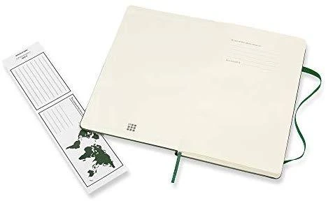 Moleskine Notes Classic L 13x21 tw. grotelės mirtowa žalia
