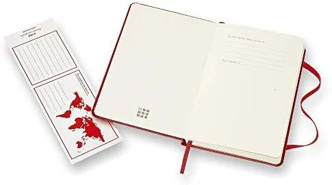 „Moleskine Staff Moleskine“ kišeninis užrašų knygelė su linijomis, kietais viršeliais, raudona