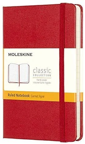 „Moleskine Staff Moleskine“ kišeninis užrašų knygelė su linijomis, kietais viršeliais, raudona