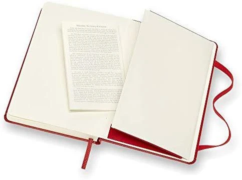 „Moleskine Staff Moleskine“ kišeninis užrašų knygelė su linijomis, kietais viršeliais, raudona