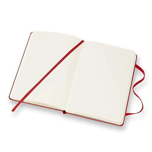 Užrašų knygutė Moleskine Classic 9x14cm, baltais lapais, kietu viršeliu, raudonos spalvos