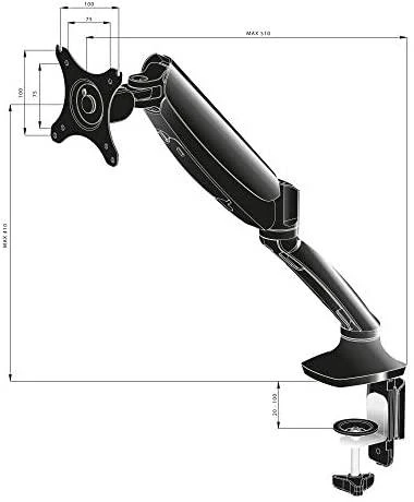 iiyama DS3001C-B1 monitoriaus laikiklis arba stovas 68,6 cm (27") Gnybtas Juoda