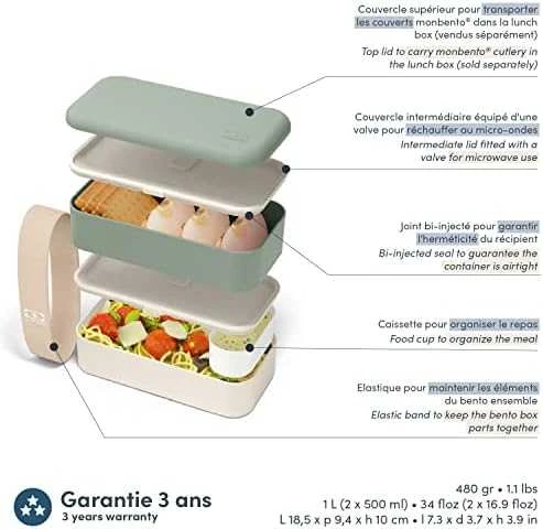 Monbento MB Original parduodamas Natural - The Made In France bento dėžutė