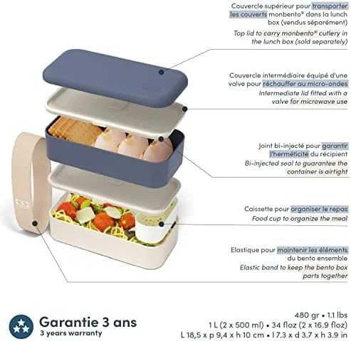 Monbento Bento Original Ble Natural tamsiai mėlyna