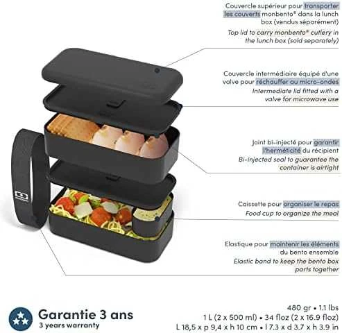 Monbento Maisto dėžutė Original, juoda