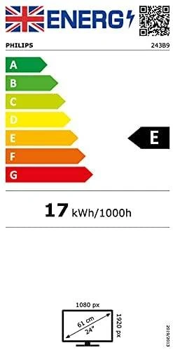 Philips B Line 243B9/00 kompiuterio monitorius 60,5 cm (23.8") 1920 x 1080 pikseliai „Full HD“ LED Juoda