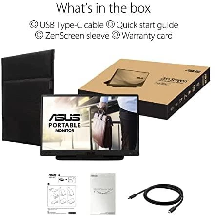 Monitorius ASUS MB166C, 15.6", 1920x108, 60Hz, IPS, 5ms