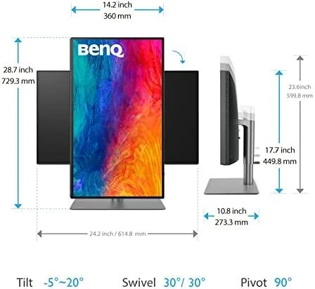 Monitorius BENQ PD2725U 27" 4K UHD IPS HAS HDMI/DP TB3 USB-C PD65W
