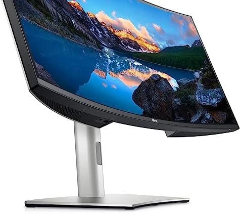 Monitorius Dell UltraSharp 34 Curved USB-C Hub Monitorius-U3423WE, Juodos/Sidabrinės spalvos